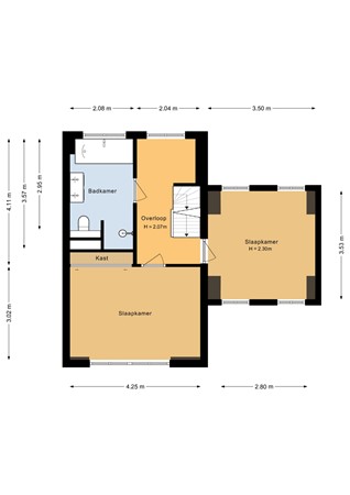 Floorplan - Koningin Emmastraat 7, 3751 CH Bunschoten-Spakenburg